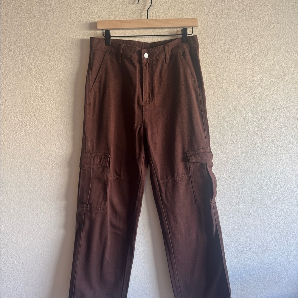 Womens Brown Cargo Pants